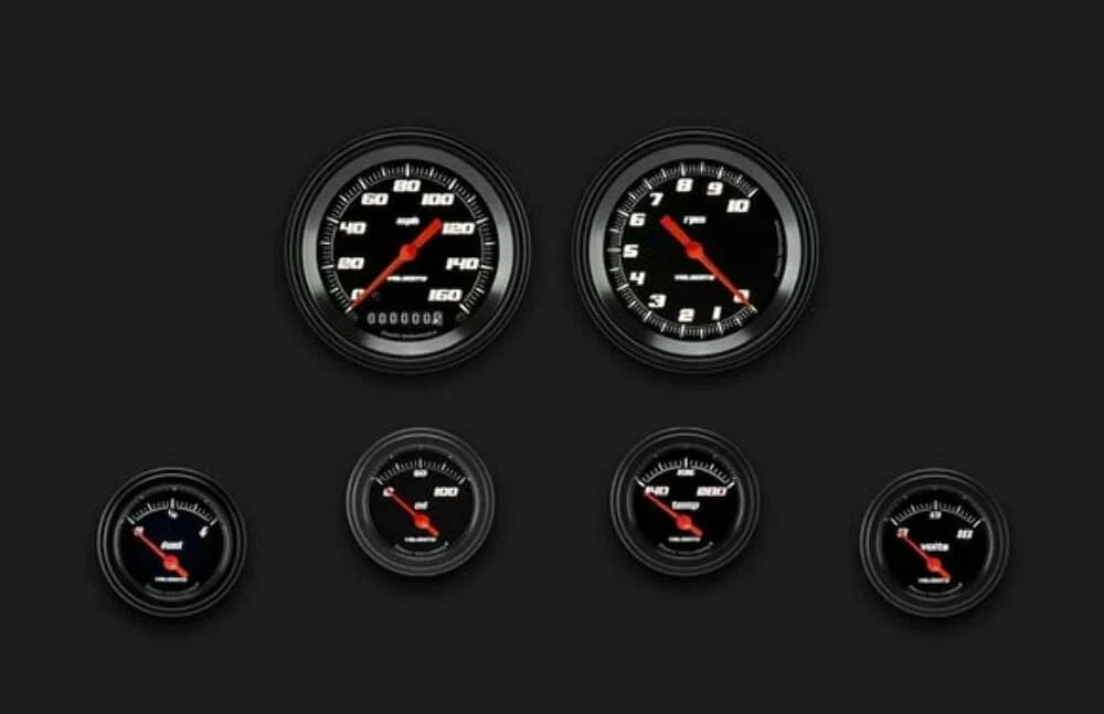 Velocity Black Six Gauge Set 01 VS01BBLF